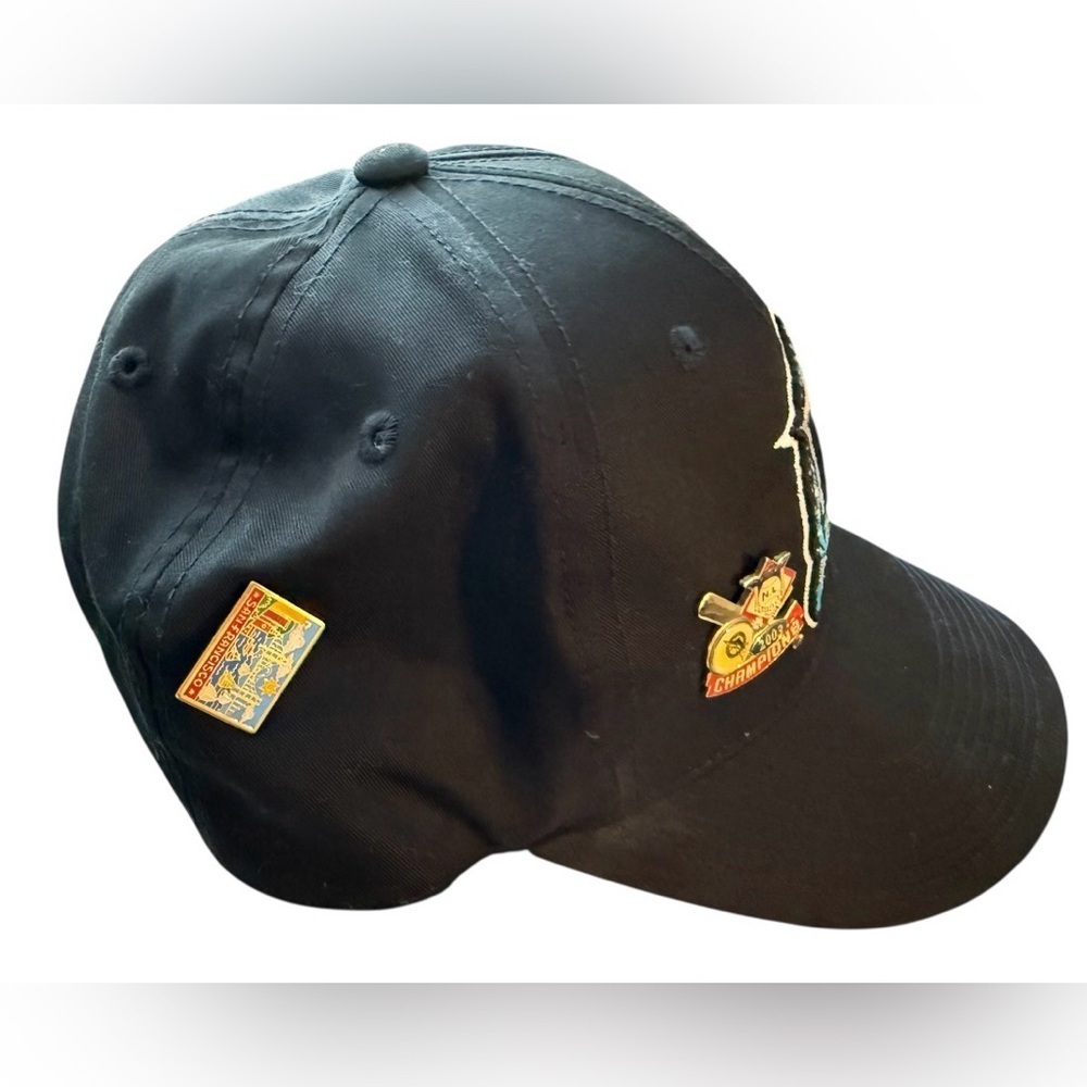 VINTAGE FLORIDA MARLINS MLB SNAPBACK HAY UNISEX w/ 2003 CHAMPIONS PIN - Picture 3 of 10